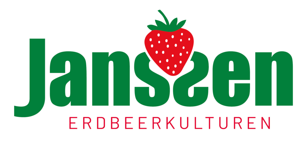 Zu sehen ist das Logo von Janssen Erdbeerkulturen.